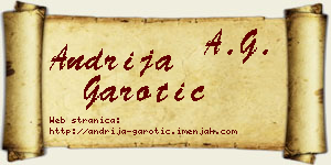 Andrija Garotić vizit kartica